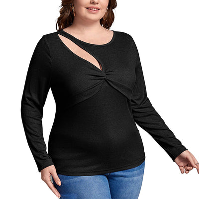 Blusa Ajustada de Manga Larga con Diseño Calado Elegante - Image 5