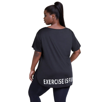 Blusa Deportiva Talla Grande de Secado Rápido y Ajuste Holgado - Image 7