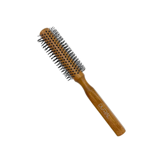 Dural Beech wood round-styler hair brush with nylon pins - 14 rows - Tekeno