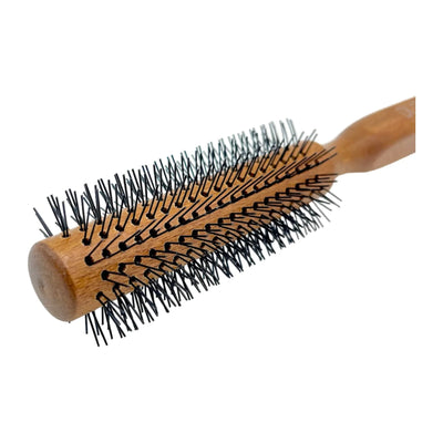 Dural Beech wood round-styler hair brush with nylon pins - 14 rows - Tekeno