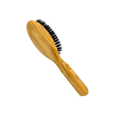 Dural Olive wood rubber cushion hair brush with boar bristles - Tekeno