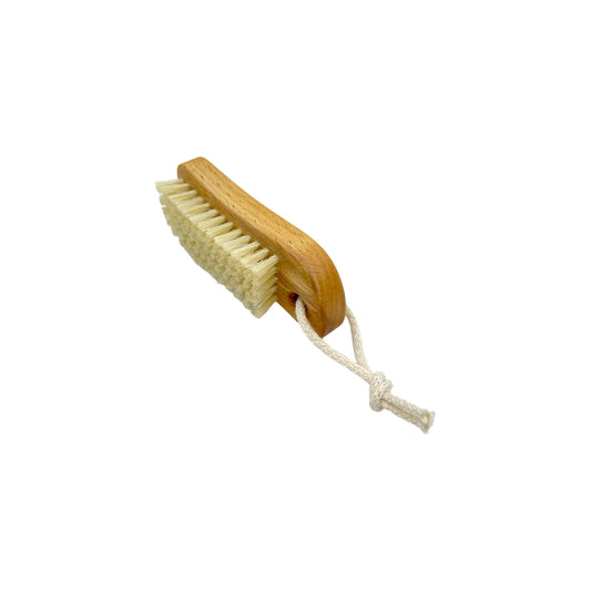 Dural Beech wood ergonomic hand brush with pure natural bristles and cotton cord - Tekeno