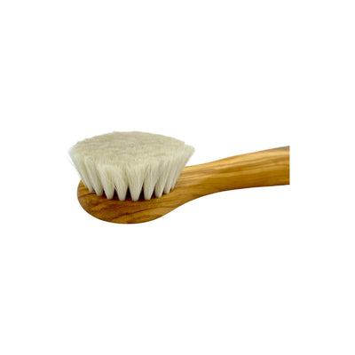 Dural Olive wood face & skin brush with natural goats hair - Tekeno