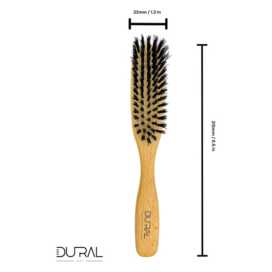 Dural Beech wood hair brush with boar bristles - 5 rows - Tekeno