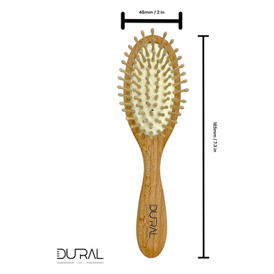Dural Beech wood rubber cushion hair brush with wooden pins - Tekeno