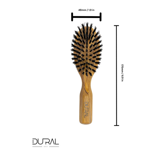 Dural Olive wood hair brush with boar bristles - 7 rows - Tekeno