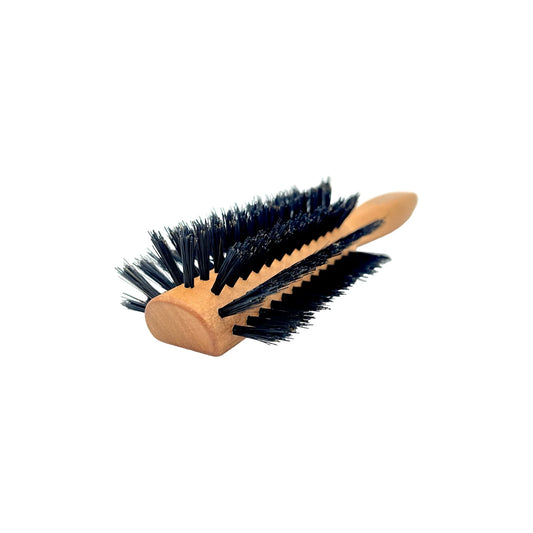 Dural Pear wood half round hair brush with boar bristles - 7 rows - Tekeno