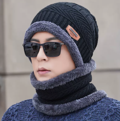 Gorro de Lana Grueso Tejido con Forro Polar para Hombre - Image 17