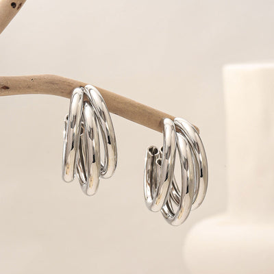 Aretes Redondos de Diseño Contemporáneo Europa América - Estilo Personalizado - Image 11