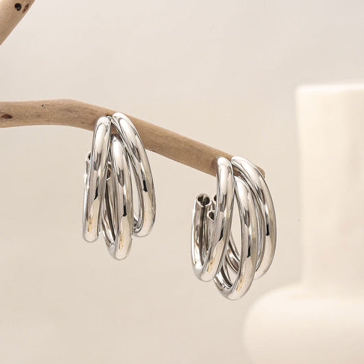 Aretes Redondos de Diseño Contemporáneo Europa América - Estilo Personalizado - Image 11