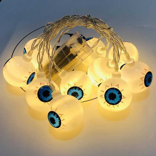 Guirnalda LED de Ojos de Fantasma 10 Piezas - Luces Cálidas, Frías y Multicolor para Halloween - Image 12