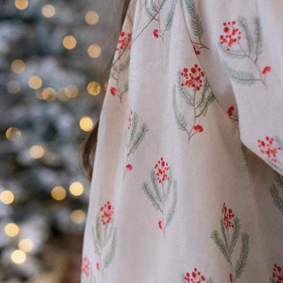 Vestido Infantil de Algodón Estampado Floral Manga Larga para Niña - Image 4
