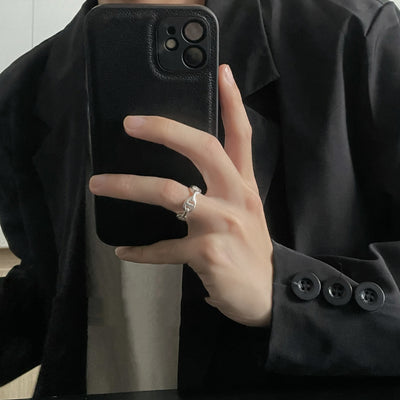 Funda de Celular con Textura de Cuero Premium en Color Sólido - Image 11