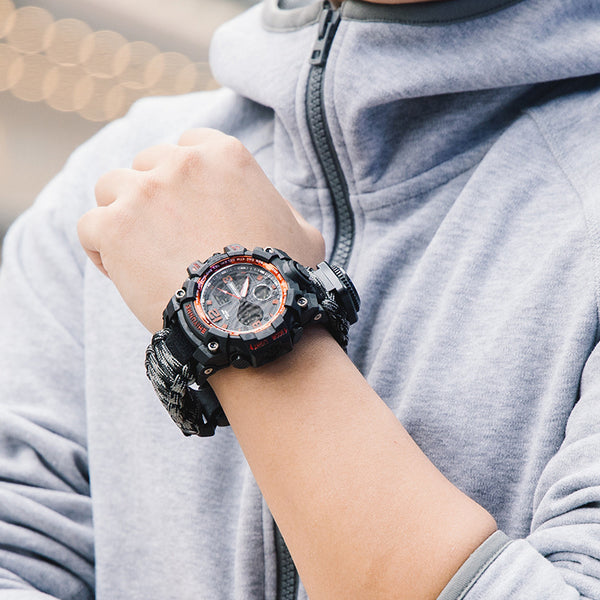 Reloj Deportivo Multifunción con Silbato de Emergencia
