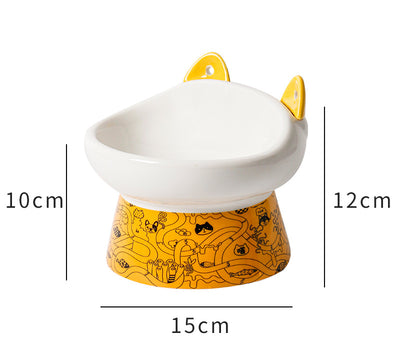 Comedero Elevado para Gatos Cerámico con Protección Antivolcamiento - Image 12