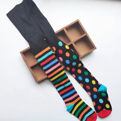 Medias Escolares de Contraste de Colores para Niñas - Algodón Premium - Image 20