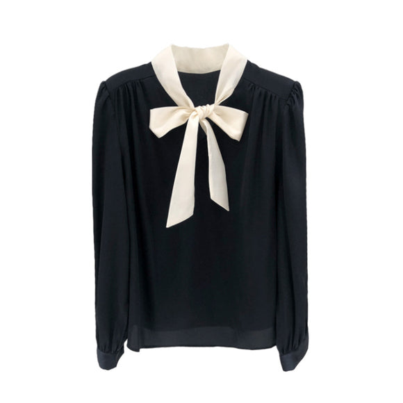 Camisa Reversible Glossy Estilo Hepburn para Mujer