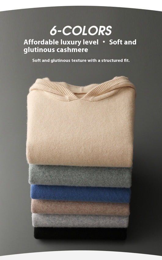 Suéter Hoodie de Cachemira Grueso Holgado para Hombre - Image 15