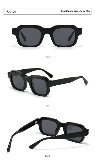 Gafas de Sol Acetato Grueso con Degradado de Color y Costuras Decorativas - Image 23
