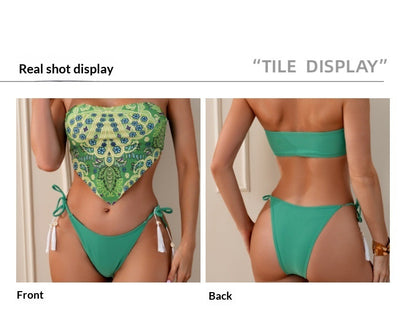 Bikini Escotado Estilo Europeo con Halter Ajustable - Image 11