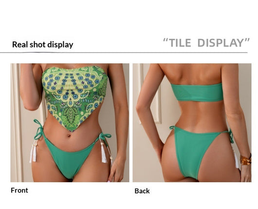 Bikini Escotado Estilo Europeo con Halter Ajustable - Image 11