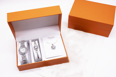 Juego de Reloj Brillante de 3 Piezas con Pulsera y Collar - Image 7