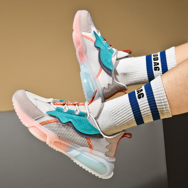 Zapatos Deportivos Hombre Transpirables con Diseño Reflectante Popcorn