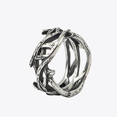 Anillo de Acero Titanio Diseño Retro Oscuro - Estilo Punk Hip Hop - Image 2