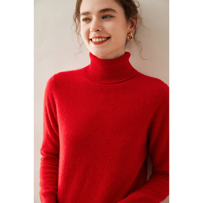 Suéter Cuello Alto de Cachemira Pura para Mujer - Image 6