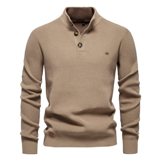 Suéter Business Cuello Alto Hombre - Tejido Premium Liso Casual - Image 2