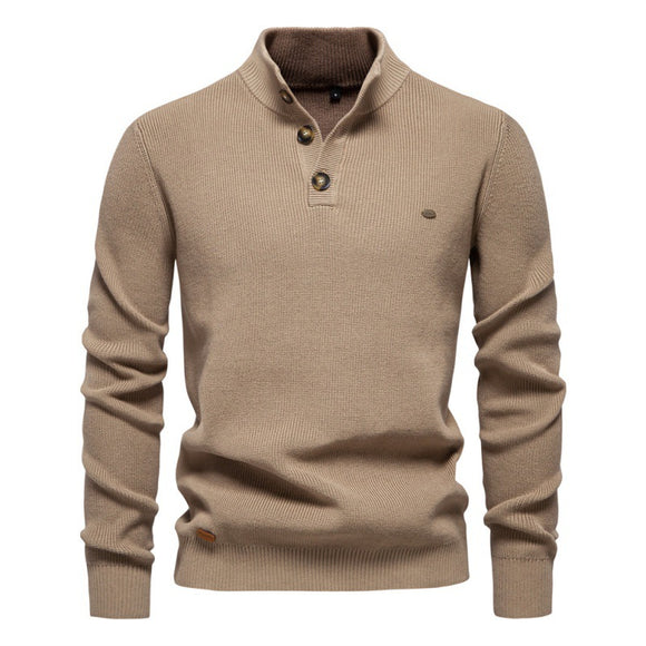 Suéter Business Masculino Gola Alta - Malha Premium Liso Casual