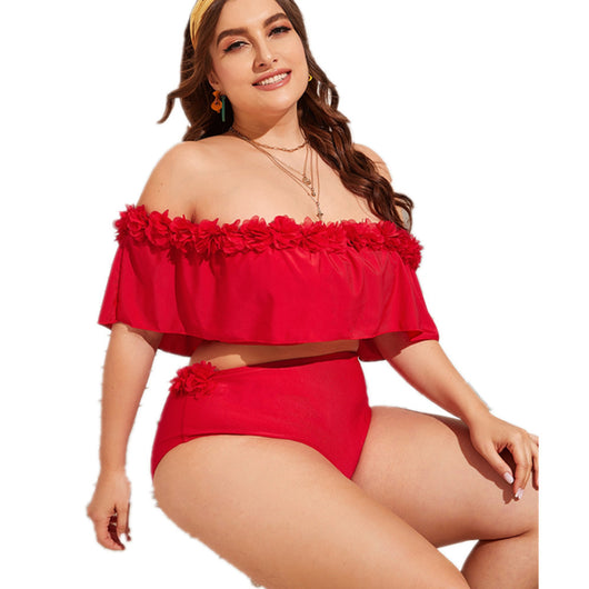 Traje de Baño Asimétrico de Cintura Alta con Abertura - Image 7