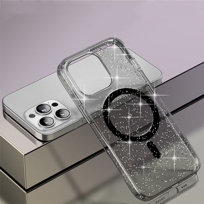Funda Magnética Antiimpacto con Brillo Glitter para Teléfono