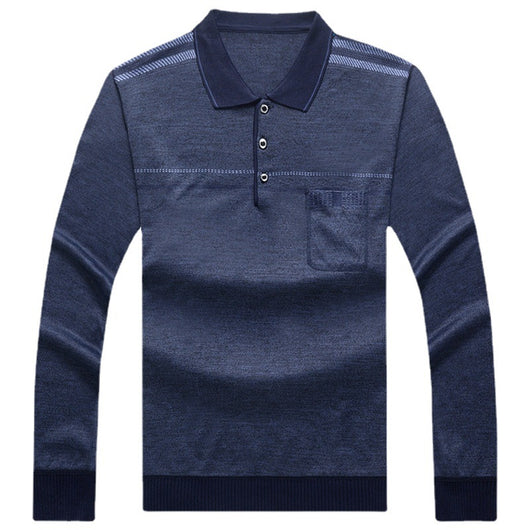 Camisa de Manga Larga Primavera para Hombres Maduros - Image 5