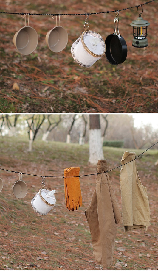 Cuerda Reflectante Ajustable para Secar Ropa - Resistente al Viento y Almacenamiento - Image 7