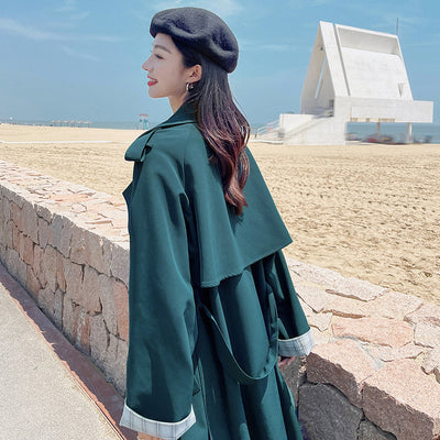 Abrigo Impermeable Largo Estilo Británico para Mujer - Elegancia y Protección - Image 10