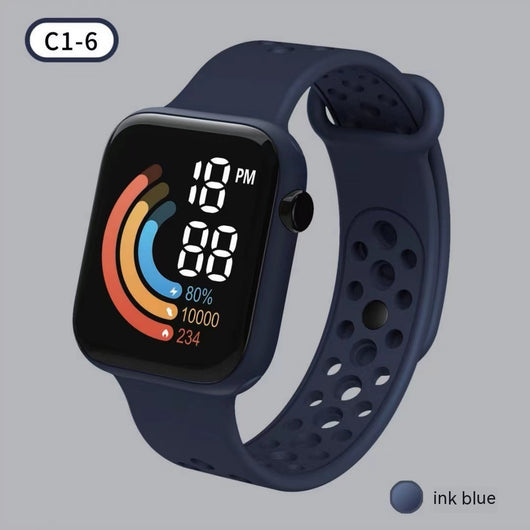 Reloj Digital Infantil Pantalla Rainbow LED Cuadrado - Image 12