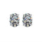 925 Sterling Plateado Big Diamond Moissanite Earrings Blanco Diamond Egg Type 50 Points