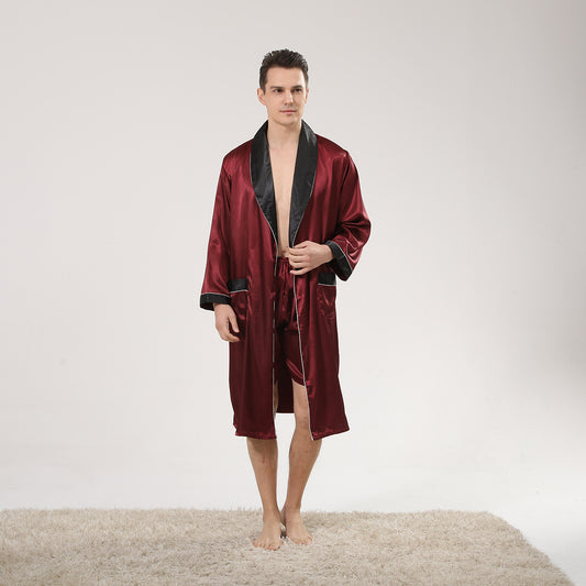 Pijama de Seda para Hombre - Conjunto Shorts y Camiseta