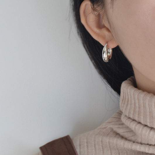 Aretes de Plata Esterlina Oversized Diseño Moderno - Image 15