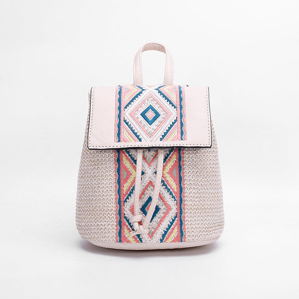 Bolso de Hombro Tejido con Patrón Diamante para Mujer - Image 3