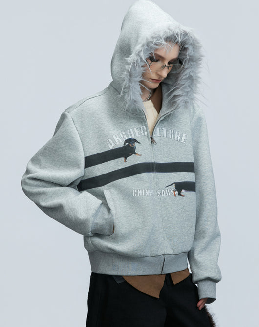 Cardigan Abrigo Retro con Cuello de Pelaje y Diseño Diamante Oversized - Image 20