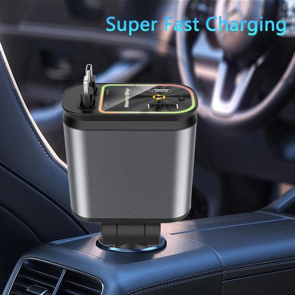 Encendedor Multifunción 4 en 1 con Luz Ambiental Cielo Estrellado y Cargador para Auto