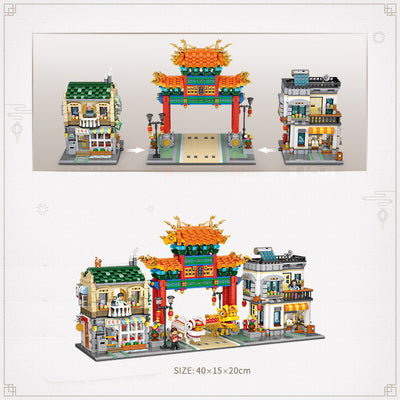 Bloques de Construcción Miniatura Barrio Chino - Puzzle 3D Coleccionable - Image 6