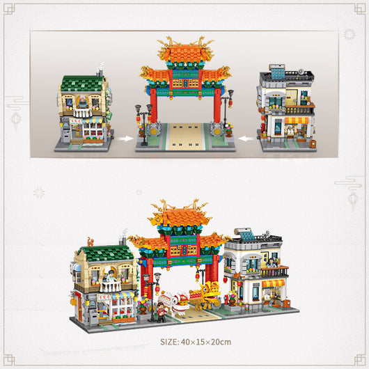 Bloques de Construcción Miniatura Barrio Chino - Puzzle 3D Coleccionable - Image 6