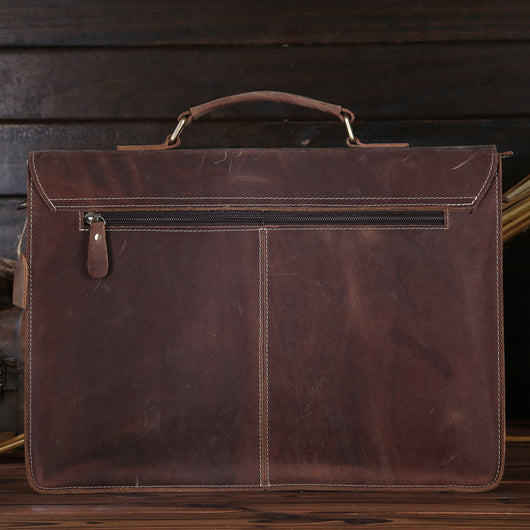 Bolso Messenger de Cuero Crazy Horse - Estilo Vintage Duradero - Image 11