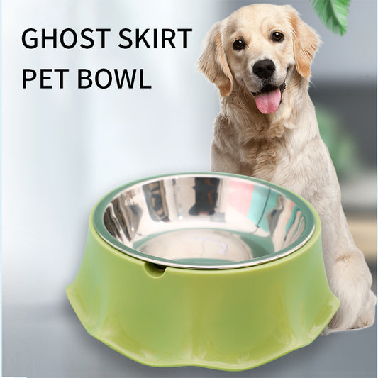 Comedero Doble para Gatos y Perros Pequeños - Acero Inoxidable Antideslizante