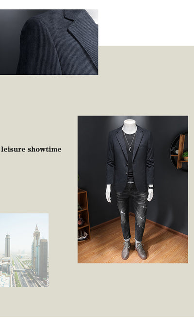 Blazer Casual de Pana Slim Fit para Hombre - Image 12