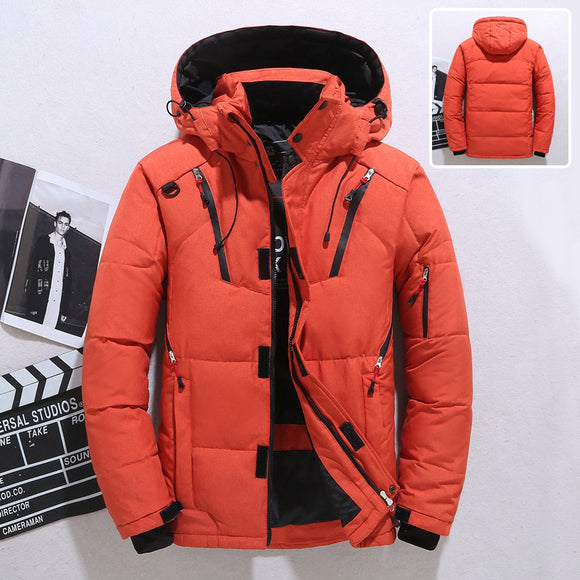 Chaqueta Deportiva Impermeable con Capucha y Bolsillos para Hombre