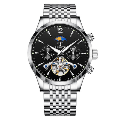 Reloj Mecánico Tourbillon Hueco Luminoso Resistente al Agua para Hombre - Image 4